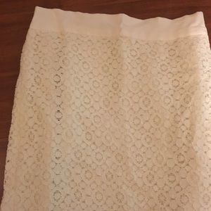 The Limited White Skirt with Lace